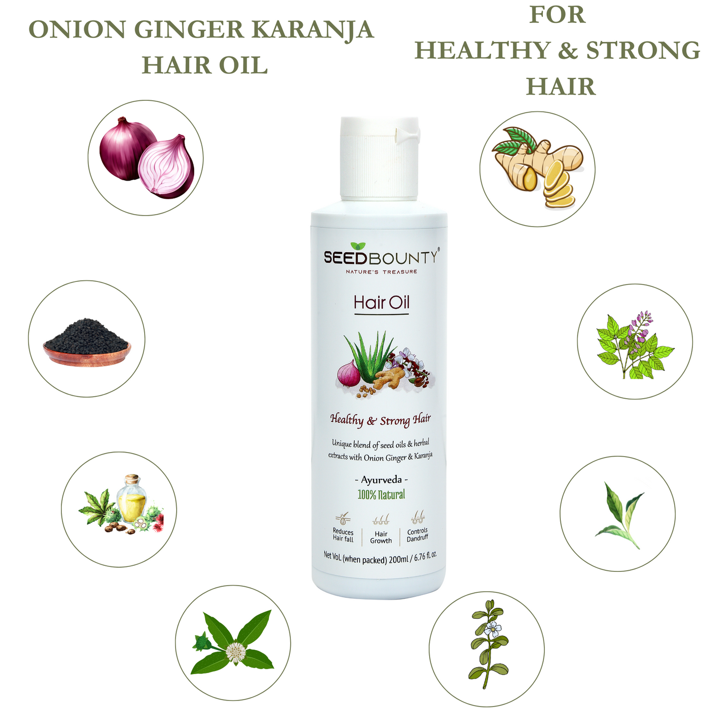 Onion Ginger Karanja Hair Oil