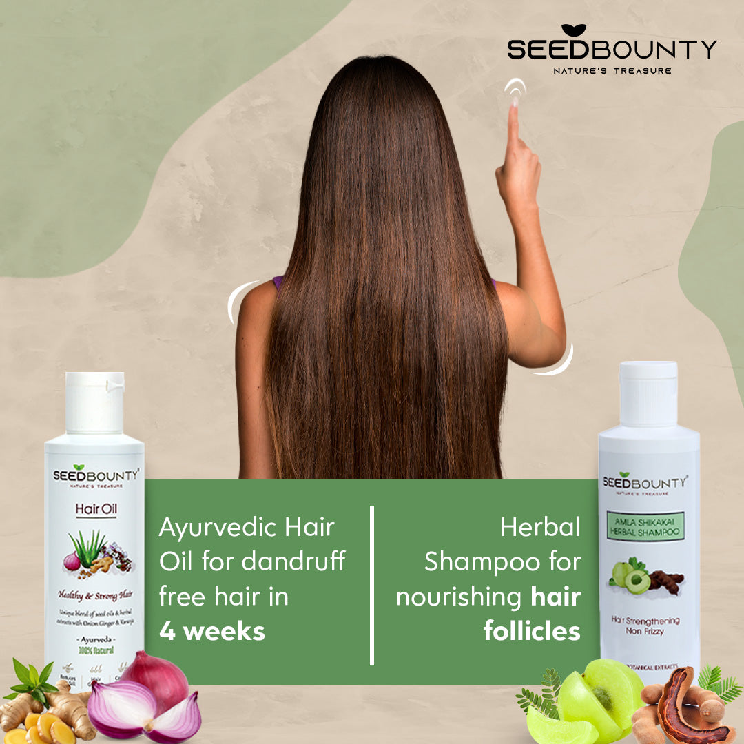 Hair Oil + Herbal Shampoo Combo (Saver Pack)