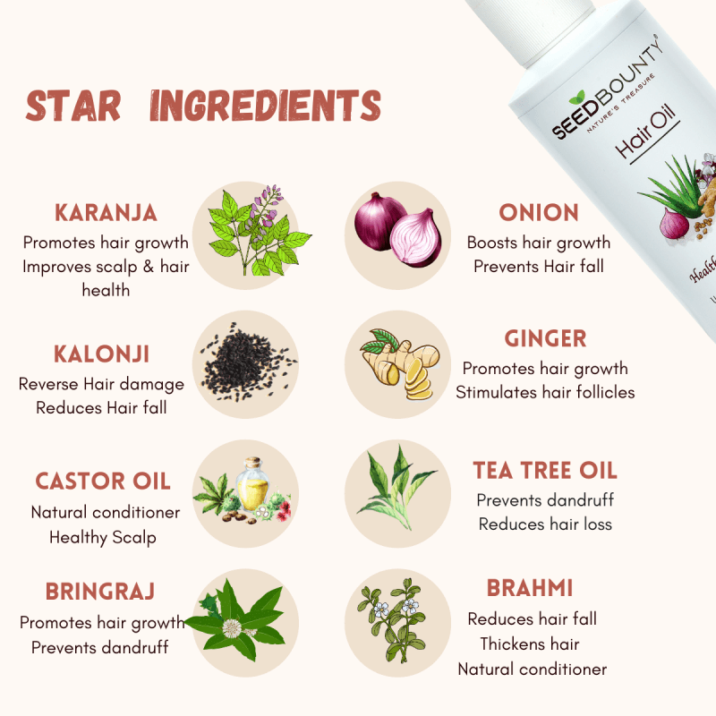 Onion Ginger Karanja Hair Oil