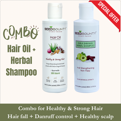 Hair Oil + Herbal Shampoo Combo (Saver Pack)
