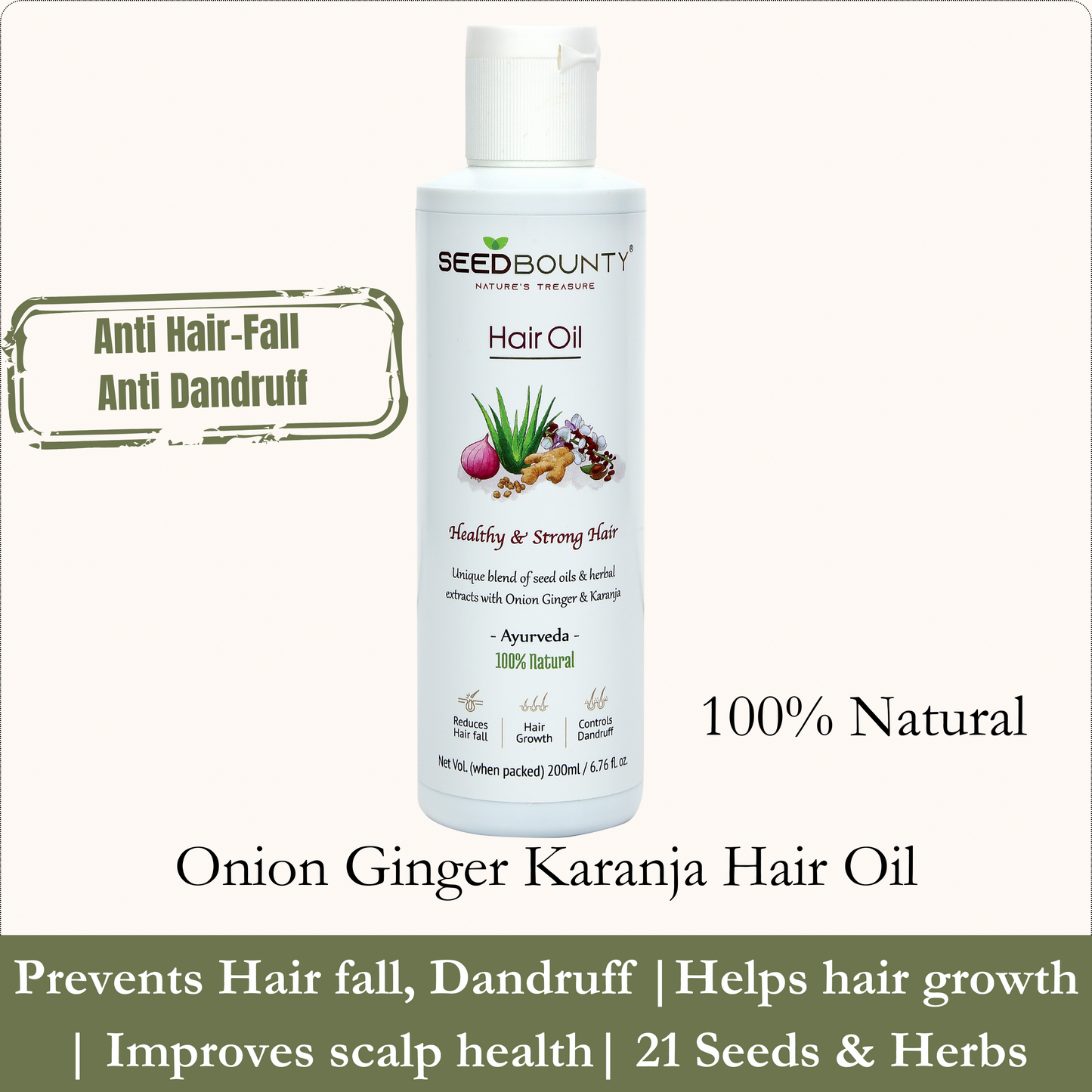 Onion Ginger Karanja Hair Oil